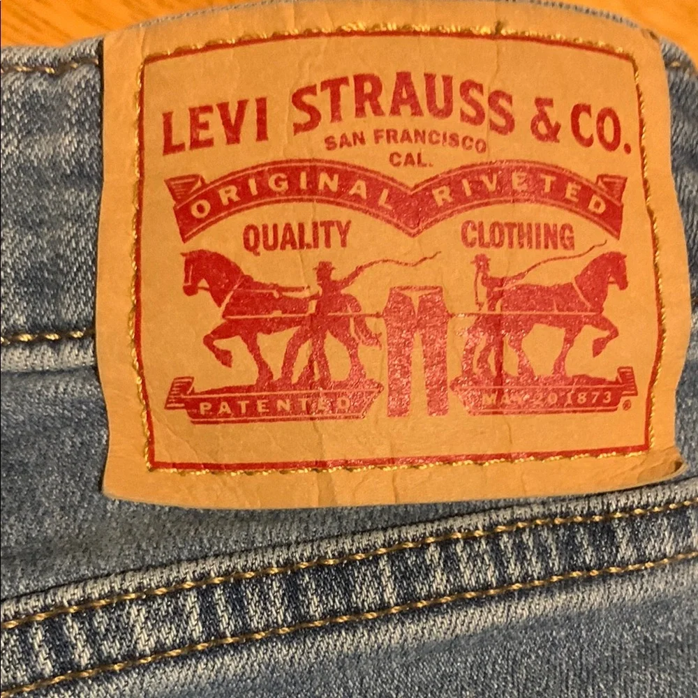 Levi's Blue Skinny Jeans with Faded Distress